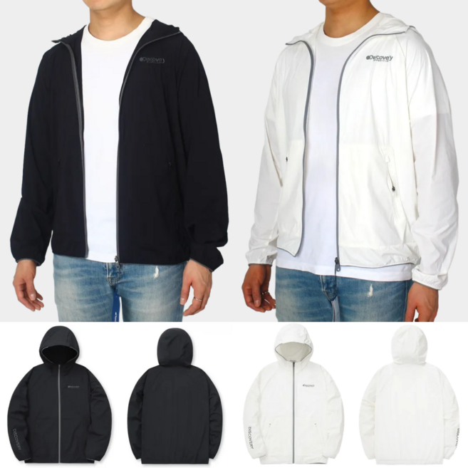 [정품] 디스커버리 바람막이 후드 집업 자켓 남성 윈드브레이커 +리넨팩