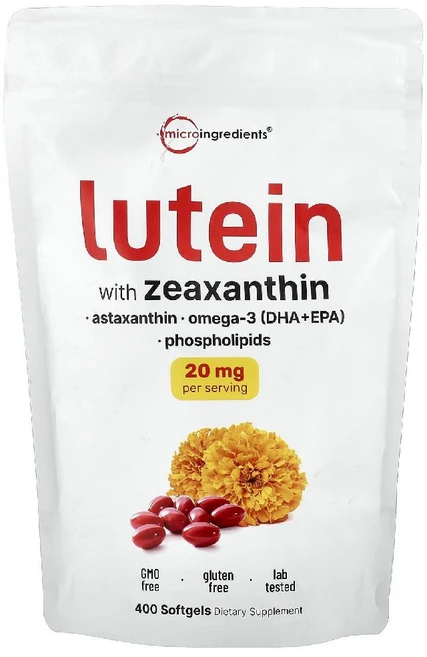 Micro Ingredients 루테인 및 제아잔틴 소프트젤 400정, 1개 - 쿠팡