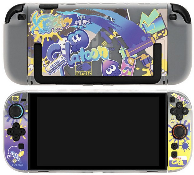 닌텐도 스위치2 포코피아 포켓몬스터 보호 케이스 세트 조이스틱 컨트롤러 보호용 메타몽 커버 Switch2, 1개, 2_NS2-스플레툰 보호 케이스, 단일 모델