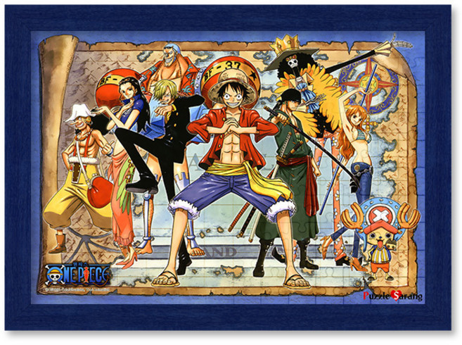 500피스 직소퍼즐+액자세트 - 원피스 신세계 저편에서 (액자포함), 액자 배송메세지 기재, 1개
