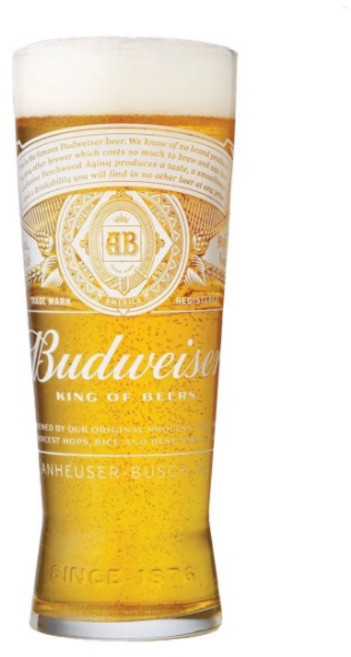버드와이저 맥주잔 미국 수입 전용잔 컵 BUDWEISER 프랑스제작, 1개