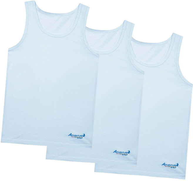 BYC 주니어 남아 베이직 순면 민소매 런닝 3매입