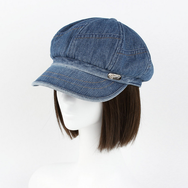 워싱 데님 청지 빵모자 헌팅캡 베레모 여성 남자 팔각모자 봄 여름 가울