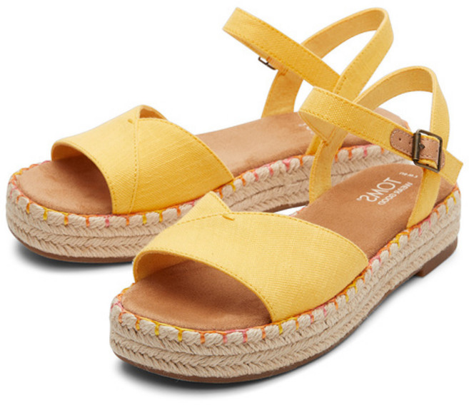 24SS [에비] 노랑 여성 에스파드류 샌들 TOSO4E050Y2