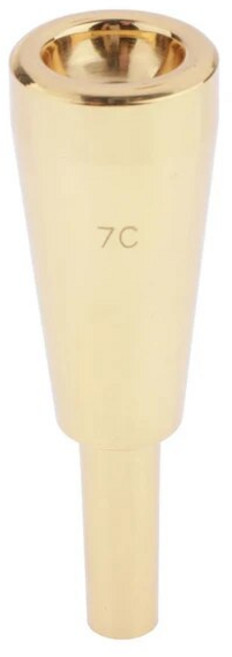 마우스 피스 7C 사이즈 악기 -헤비 듀티 골든실버, 02 Golden, 1개