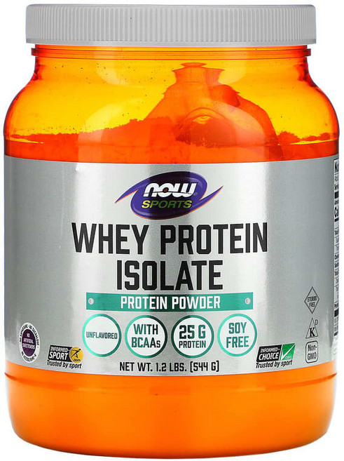 NOW Foods Sports 분리 유청 단백질 무맛 544g(1.2lbs) NOW-02172, 544g, 1개