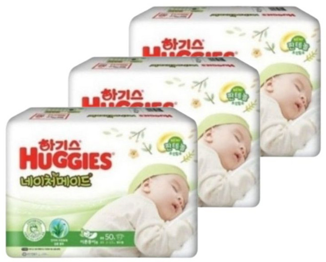 하기스 신형 네이처메이드 기저귀 밴드형 남여공용, 중형(M), 150매