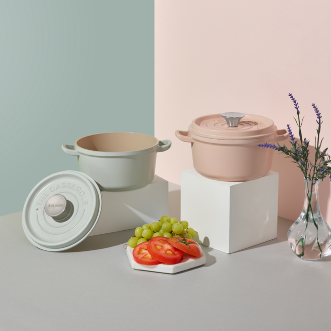 알라망키친 더 캐서롤 THE CASSEROLE, 미니멀 핑크, 20 cm(2~4인용)