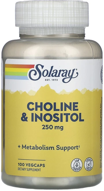 Solaray 콜린 및 이노시톨 250mg 베지 캡슐 100정, Solaray콜린및이노시톨250mg베지캡슐100정, 1개 - 쿠팡