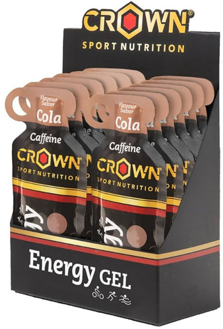 크라운 파워젤 에너지젤 스포츠젤 자전거 런닝 마라톤 그란폰도 BCAA 카페인 콜라, 1개, 40g