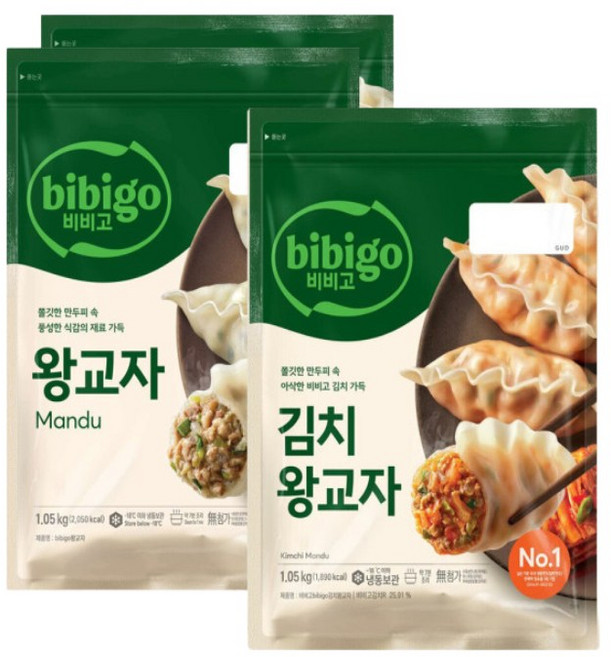 비비고 왕교자1.05k 2봉 +김치왕교자1.05k 1봉, 4.2kg, 1개