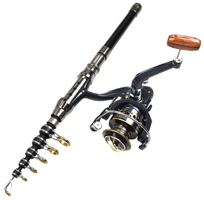 KH-C套裝 碳素遠投竿 2.7米 釣魚套組, 竿輪小套裝,2.4米