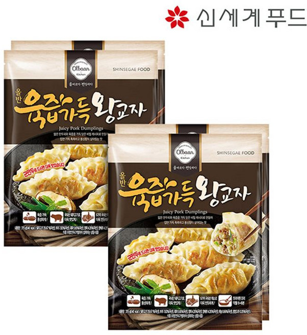 올반 육즙가득 왕교자 315g 4봉, 4개