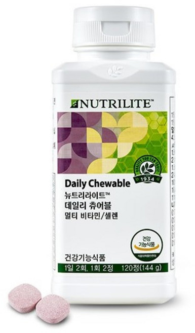 암웨이 뉴트리라이트 암웨이 데일리 츄어블 멀티비타민, 1개, 144g