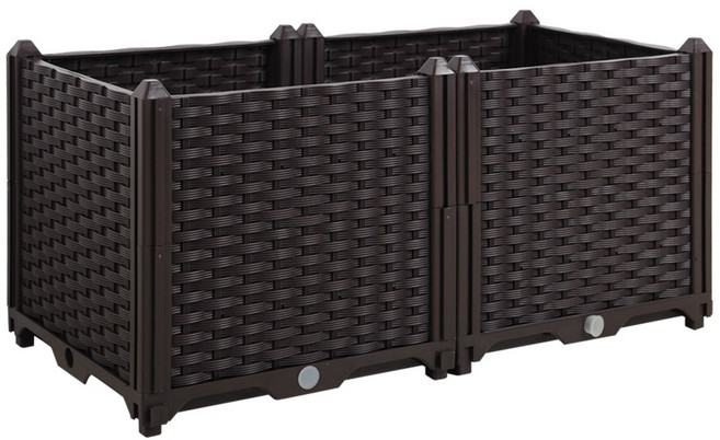 엔조이리빙 플랜트박스 베란다 텃밭화분 미니텃밭 텃밭 화분, 브라운