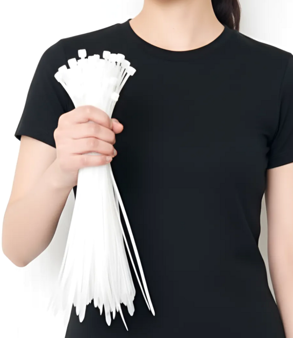 쥬롬 특대형 고강도 케이블타이 국제규격, 백색, 100개