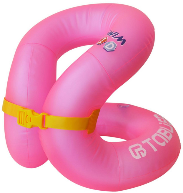 따블리에 어린이 넥튜브 물놀이조끼 부력조끼 수영보조용품 물놀이튜브 아마존판매, 핑크, 1개