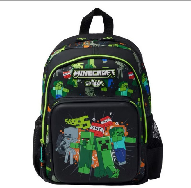 MINECRAFT 麥塊 我的世界 輕便型背包 書包 外出旅遊 肩帶加厚, 麥塊、我的世界,尺寸36*30建議身高95～135公分