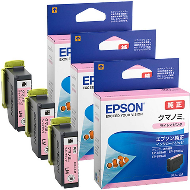 엡손 순정 잉크 카트리지 라이트 마젠타 KUI-LM [정리 사 3개 세트], 1개