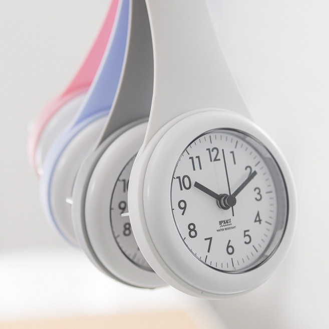 마이리빙 욕실시계 무소음 욕실용 방수시계, 욕실시계 화이트