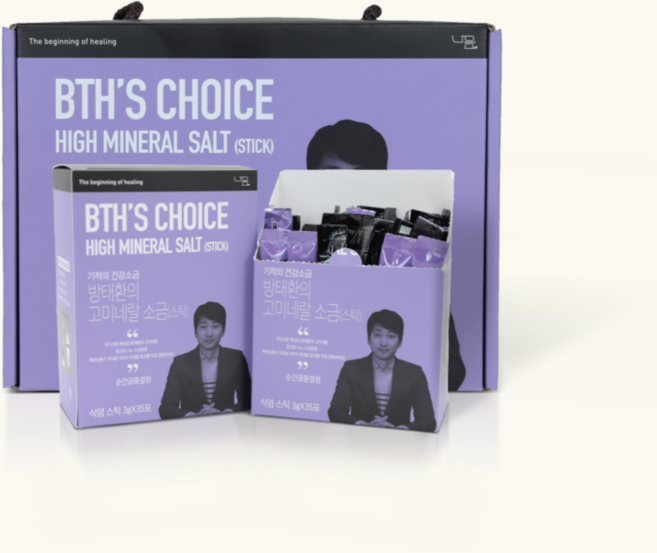 방태환의 고 미네랄 소금 저염도 해양심층수 소금 선물세트 스틱 3gX35포 2개입, 105g, 2개