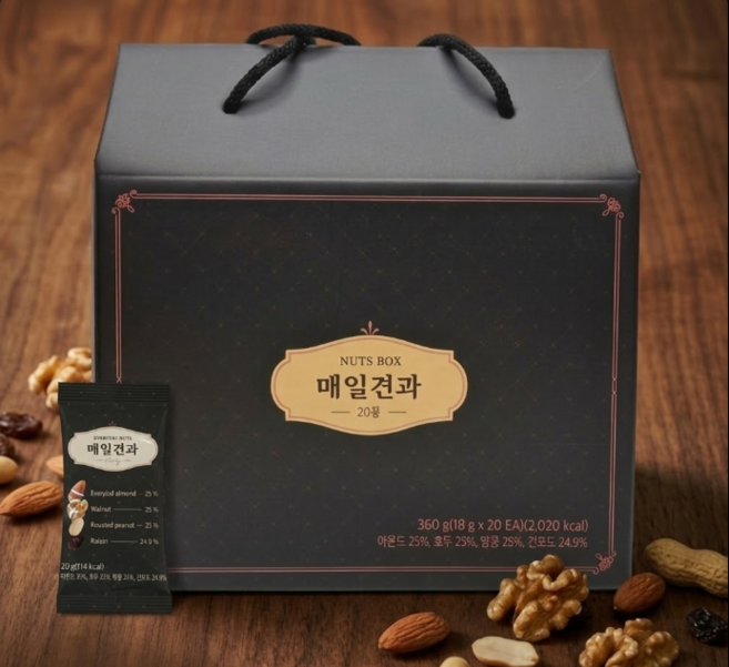 넛츠박스 매일견과 18g x 20입 견과 선물세트, 1개
