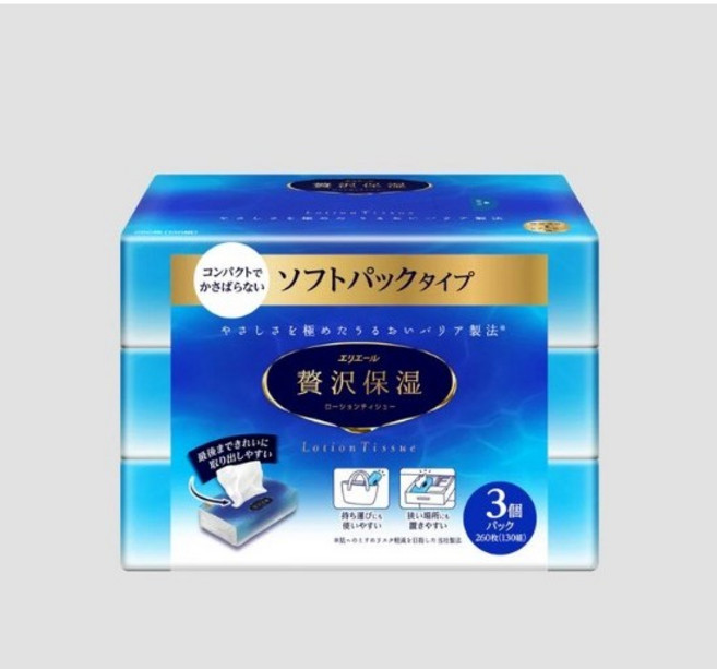 에리에르 프리미엄 로션티슈 여행용 소프트팩 130매, 2개, 3개입