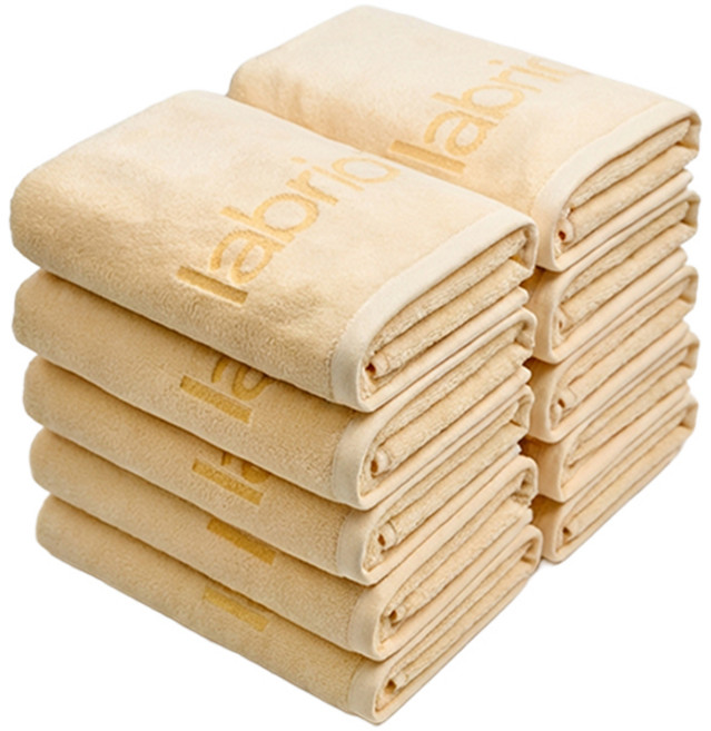 라브릭 먼지없는 프리미엄 호텔 수건 고급 타월, 10개, 바닐라 크림