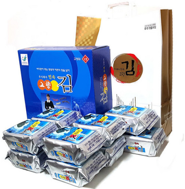 호구네창고 선물용 식탁용 고향김 3호 2세트(20개) - (주) 민속, 2세트