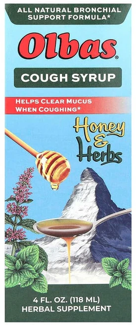 Olbas 기침용 시럽 꿀 & 허브 118ml(4fl oz) OLB-50420, 1, 118ml - 쿠팡