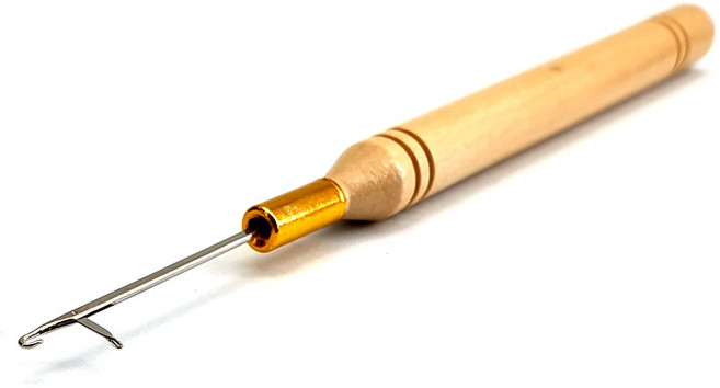 EZ 붙임머리 나무손잡이 코바늘/스킬땋기투스킬트윙클, 1개