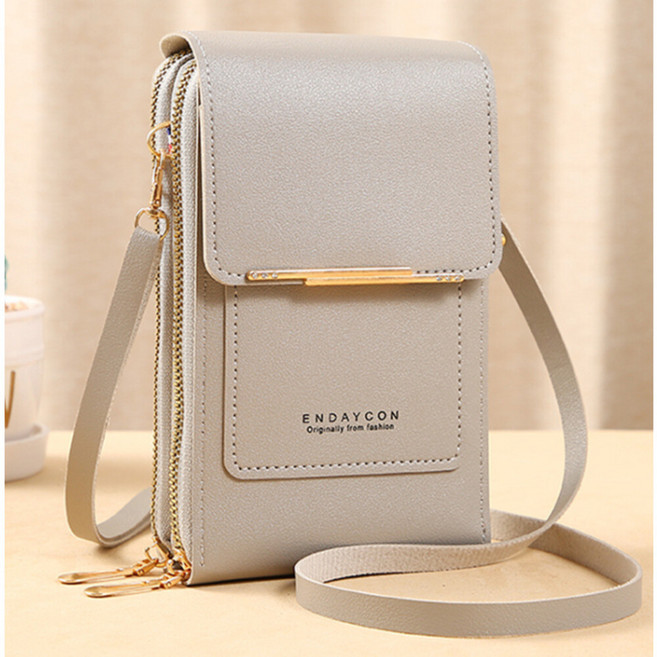 觸控手機包 手機錢包 側背包 灰色, 灰色 手機包