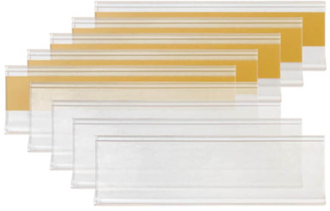 베러워커스 접착식 라벨 홀더 마트 편의점 진열대 가격표 꽂이, 투명, 10개