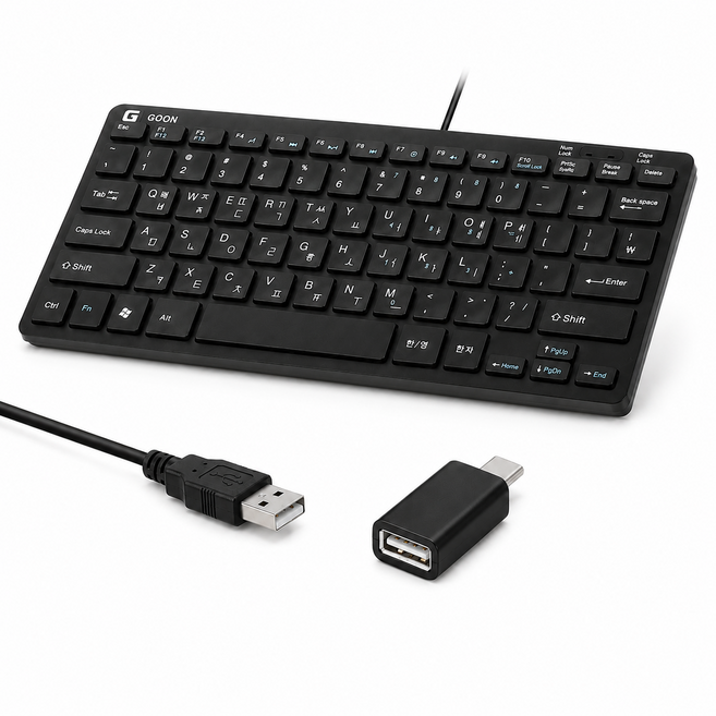 USB+C타입 미니키보드 지군 GK-250M+C 키스킨