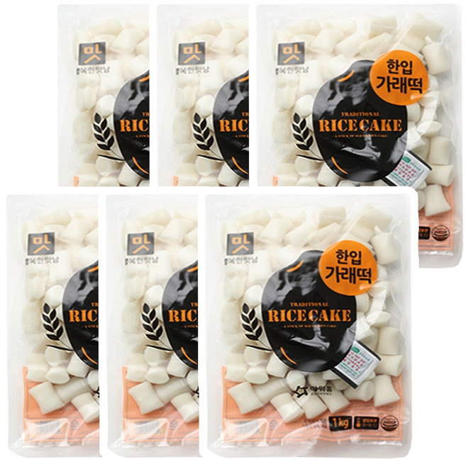 아워홈 행복한맛남 한입 가래떡, 6개, 1kg