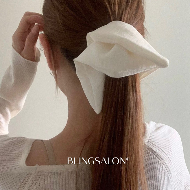 블링살롱 국내제작 소프트 스퀘어 왕 곱창밴드 사각 빅사이즈 스크런치 헤어슈슈 3컬러 대형 곱창머리끈 여성 헤어끈