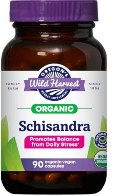 오레곤 와일드 하베스트 오미자 유기농 허브 보조제 90정 Oregon's Wild Harvest Schisandra Organic Herbal Supplement 90 Coun, 1개 - 쿠팡