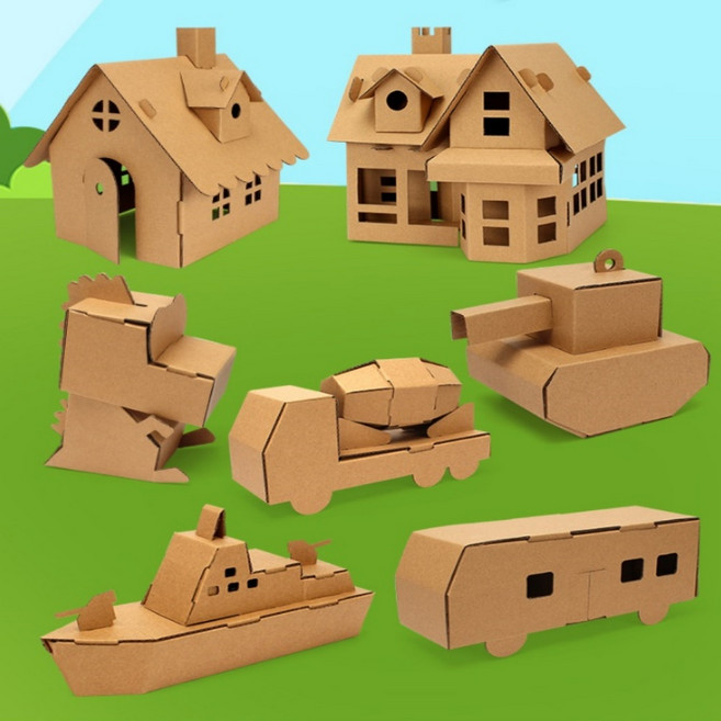 DIY 종이 접기 만들기 판지 카드보드 골판지 미술 공예 박스 조립용, 동화집GS1400078B, 1개