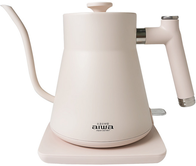 AIWA 愛華 鵝頸手沖電茶壺 AA-K21G 0.8L, AA-K21G-白色, 1個
