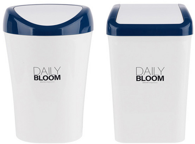 제이와이홀딩스 심플 인테리어 10리터 원형 사각 휴지통, 원형(10L)