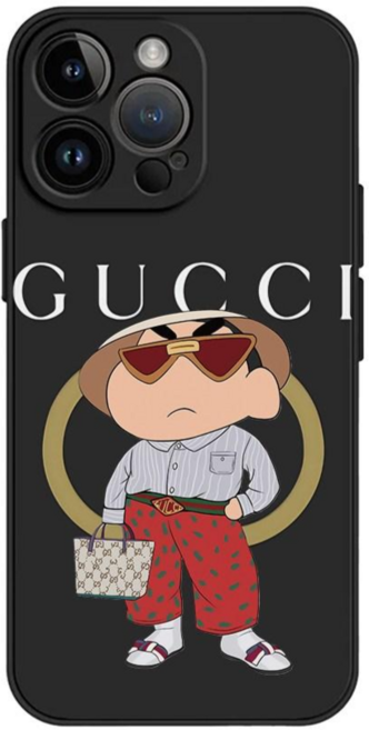 짱구 공부 어른 옷 검정 실리콘 케이스