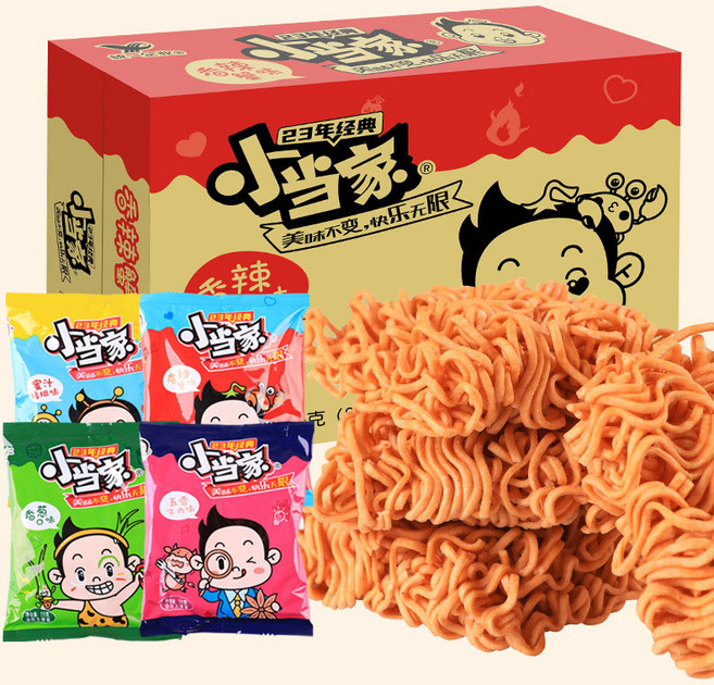 중국과자 샤오당자 컵라면 스타일 건면 / 4가지 맛 / 바삭한 면 스낵 / 중국 국민 간식, 32개, 20g
