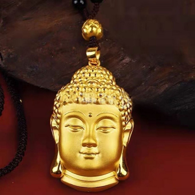 불두 목걸이 부처님 머리 상 불교 용품 굿즈 관세음보살 미니 불상 석가모니 두상, 1개, 상세페이지 참조