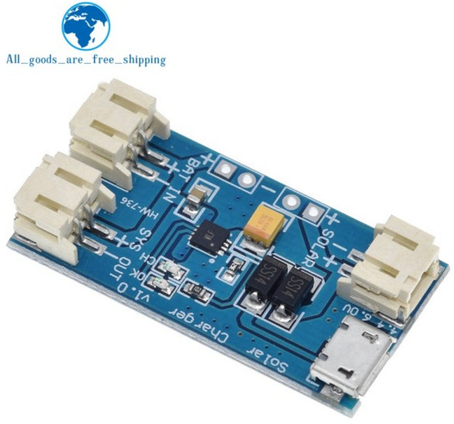 TZT 500Ma 미니 솔라 리포 충전기 보드 CN3065 리튬 배터리 충전 칩 arduino용 DIY 야외 충전 보드 모듈 전자 부품 액세서리 소스