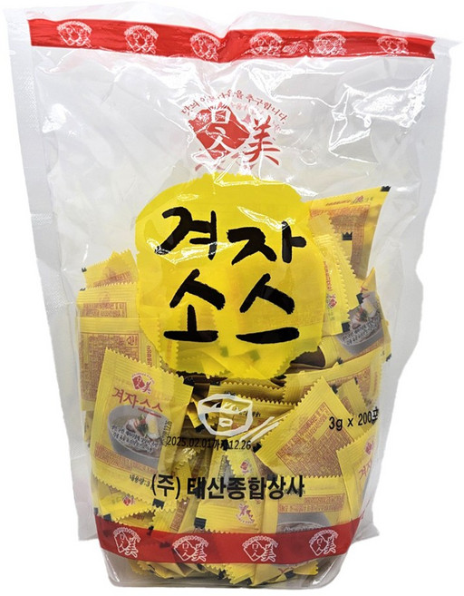 태산 맛미 겨자소스, 200개, 3g