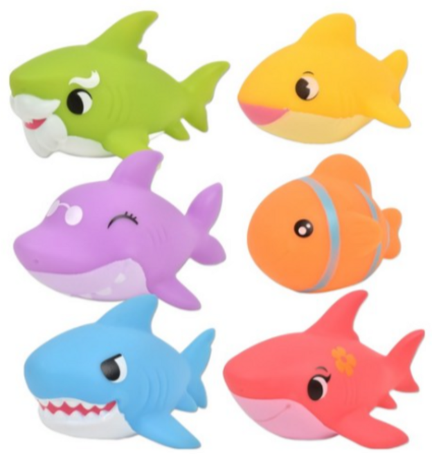 오즈토이 러버 목욕놀이 인형 6종, 1세트, 6P 상어