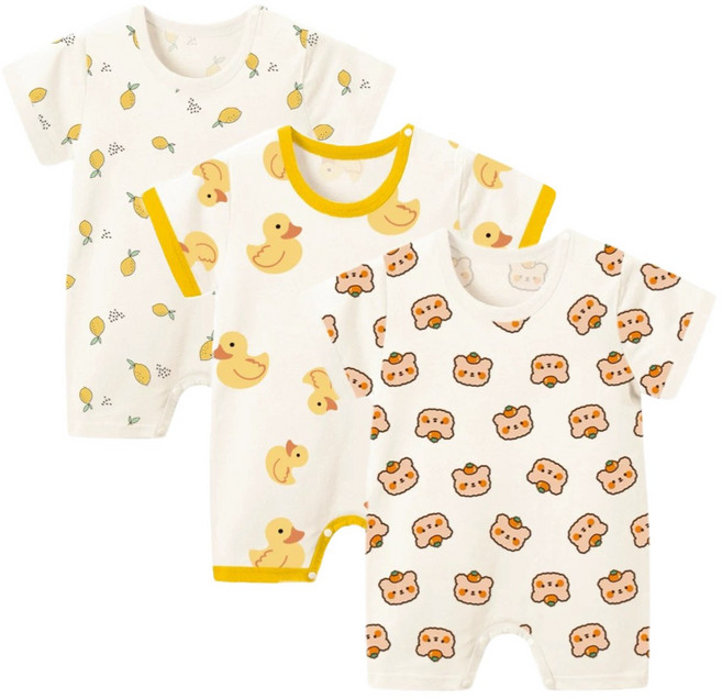 모모쨩 아기 귀욤폭탄 여름 반팔 우주복