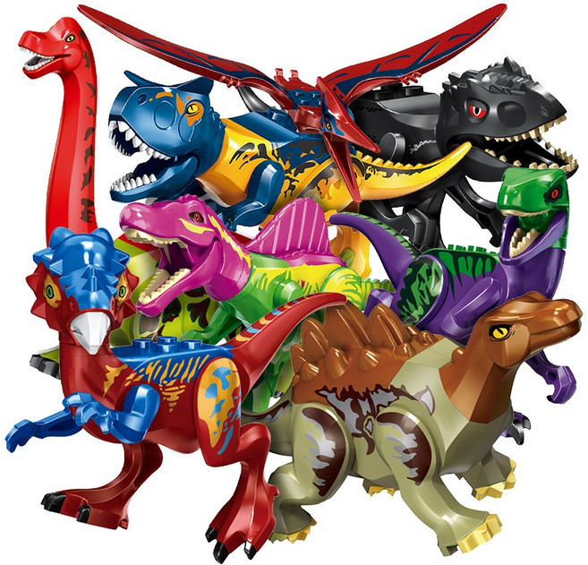 [알꿀밤-호환블럭-공룡] G세트 소형 공룡 블럭 8종, 1개