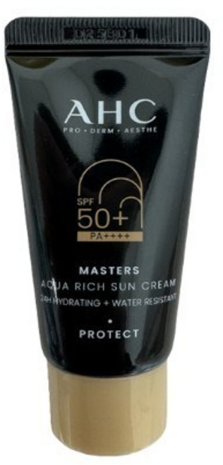 AHC 마스터즈 아쿠아 리치 선 크림[SPF+ PA++++ 미백 주름개선], 10ml, 2개