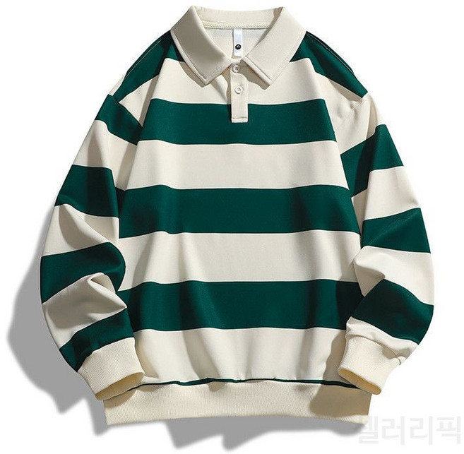 트렌디한 남녀공용 루즈핏 기모 후드티 스트라이프 디자인 편안한 겨울 캐주얼 스타일 데일리 착용감 좋은 스웨트셔츠 홍콩 패션